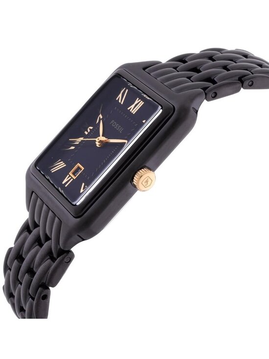 NWT Fossil Raquel Quartz Black Dial Ladies Watch